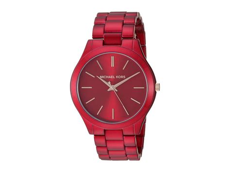 michael kors runway watch red